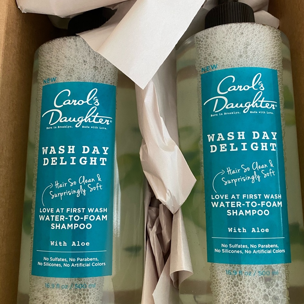 TWO Carol’s daughter Water-to-Foam Shampoo